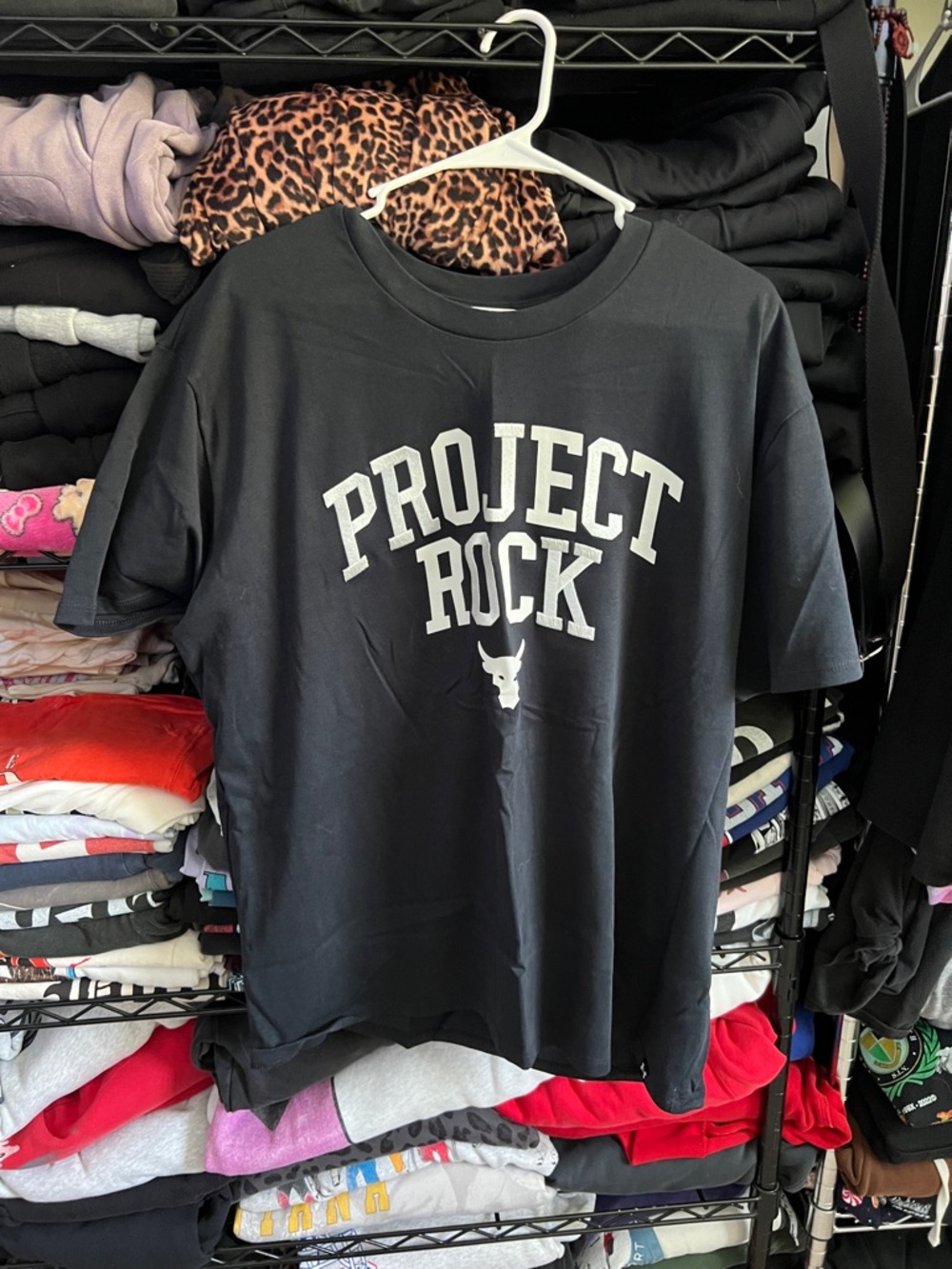 NWOT UnderArmour Project Rock Black Logo T-Shirt